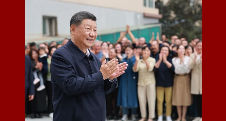 Xi realiza inspecciQn en Lanzhou, capital de provincia china de Gansu